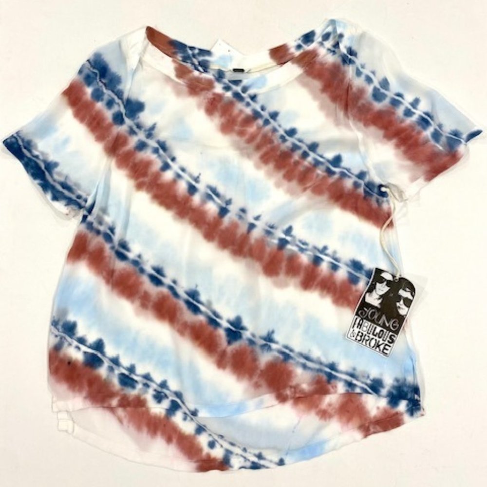 Young Fabulous & Broke YFB Tie Dye Boat Neck Top